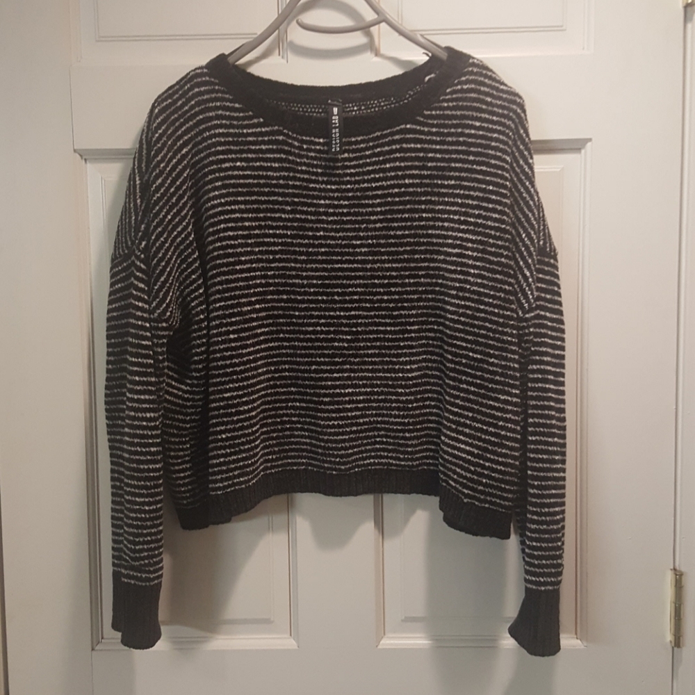 Black and white striped sweater